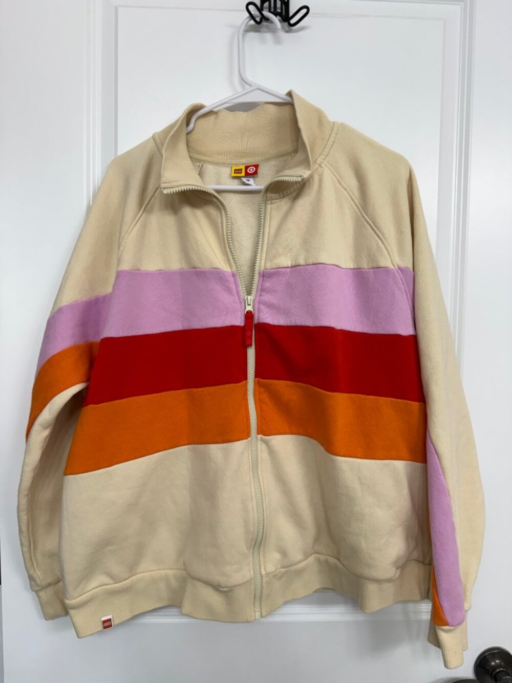 LEGO x Target Cream Colorblock Full Zip Track Jacket Women’s 1X - Picture 3 of 7